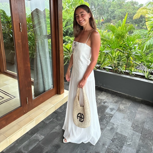 Zara White Spaghetti-Strap Maxi Dress - Picture 2 of 3